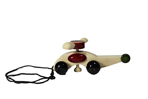 Helicopter Wood, Balsa Wood Helicopter, Handmade Wooden Helicopter- Pull Along Toy