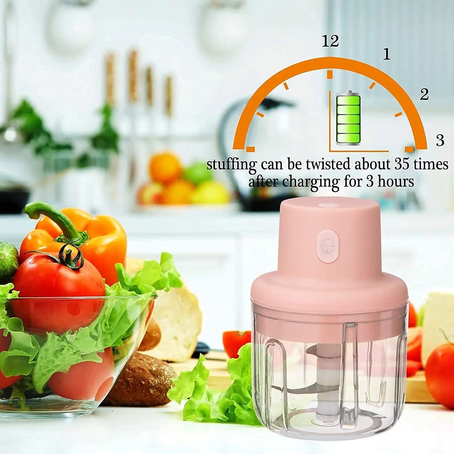 Intelligent Electric Garlic Machine, Mini Garlic Chopper, Portable Cordless Grinder