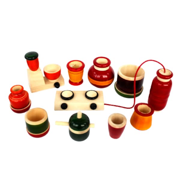 Wooden Kitchen Set For Kids, Wooden Modern Kitchen Set Toys, Made In India