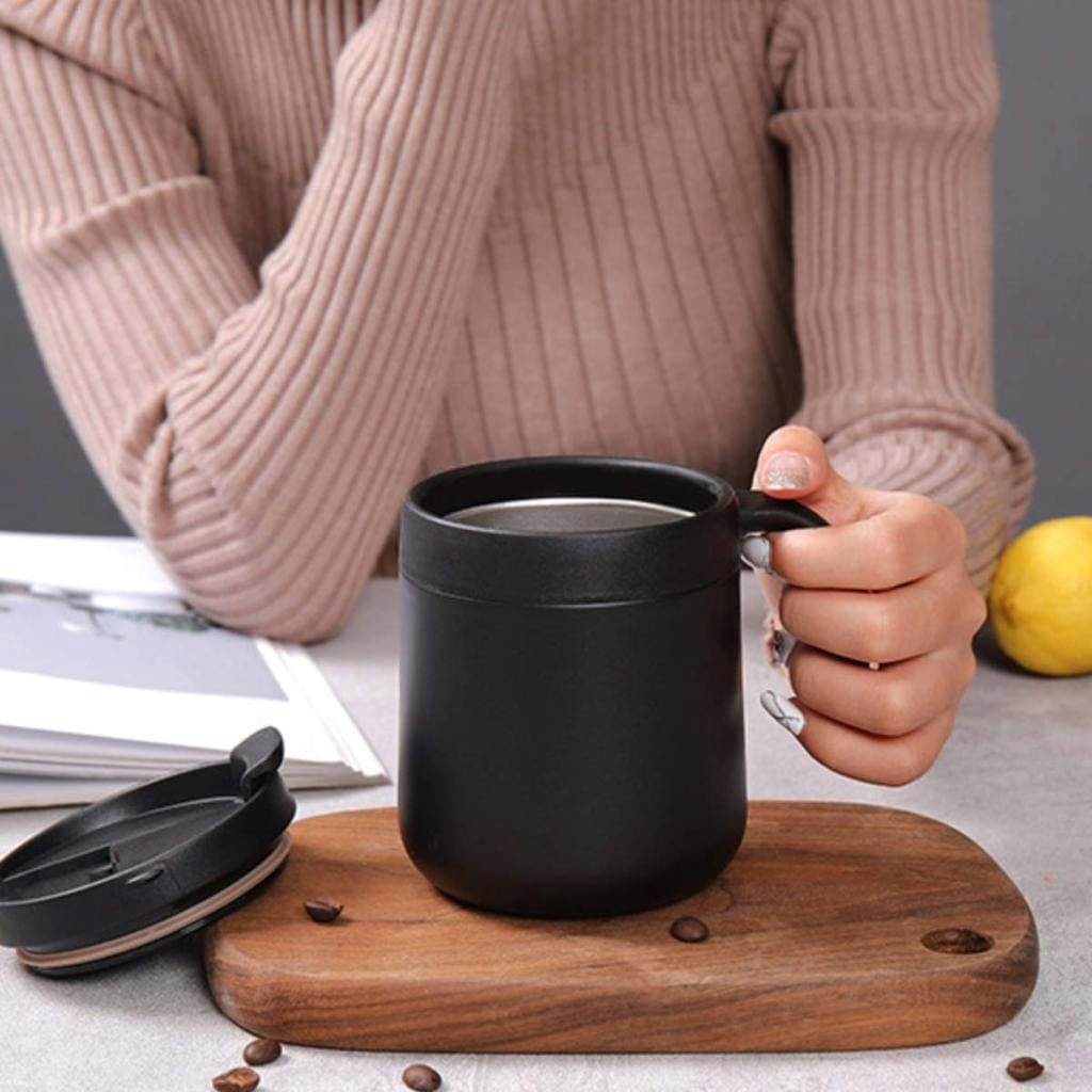 Coffee Mug With Handle, Stainless Steel Coffee Travel Mug / Tumbler, Double Wall Vacuum Reusable
