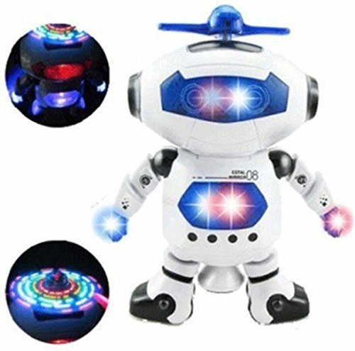 Robo Alive, Dinosaur Robot, Musical And Dancing Naughty Robot For Kids (White, Blue)