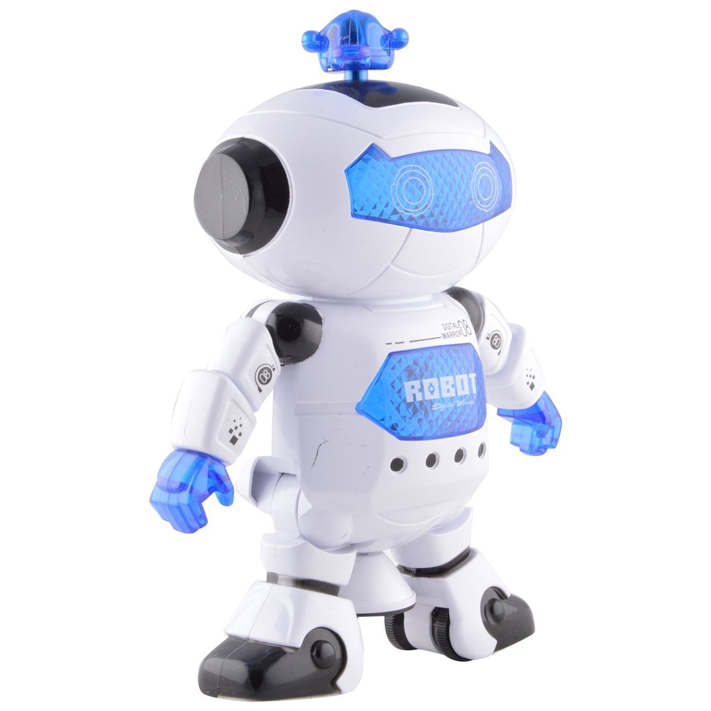 Robo Alive, Dinosaur Robot, Musical And Dancing Naughty Robot For Kids (White, Blue)