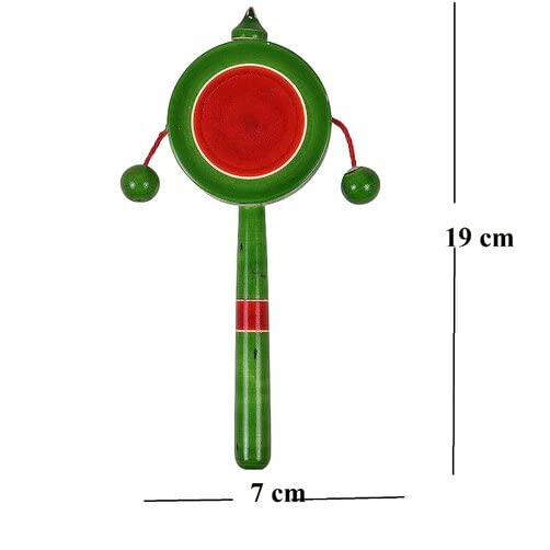 Rattle Toys For New Born, Plate Rattle Toys For Kids, Wooden Rattle Hand Drum Kids Toy