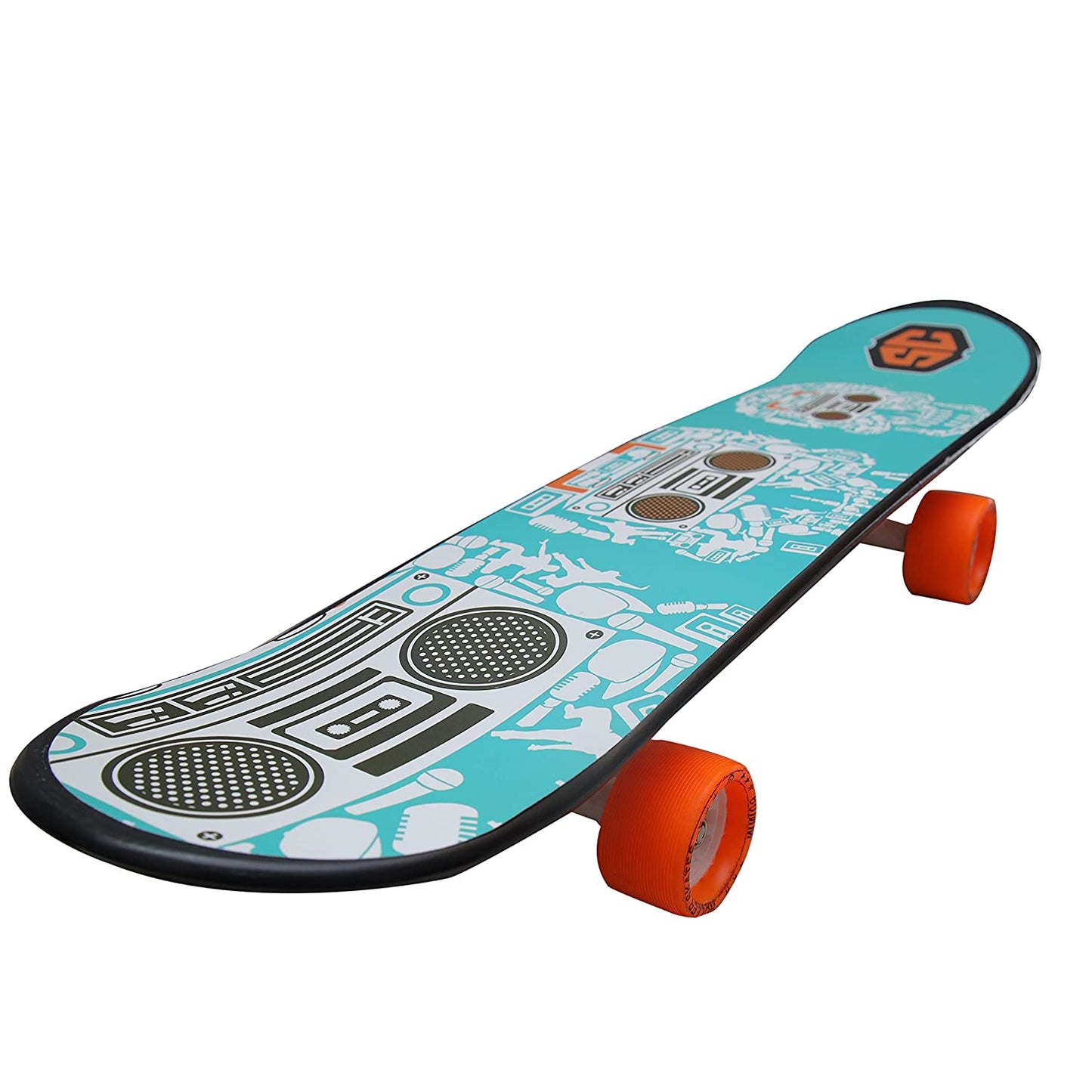 Skateboard, Skateboard For Kids, Specially Designed With A Pro Pattern & Length Of 27" X 6.5" Width (Retro Radio)