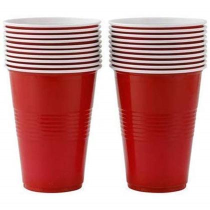 Red Beer Pong Glasses, Ping Pong Glasses, Party Box Beer Pong Glasses For Drinking Cup, Plastic Glass, Reusable Cups