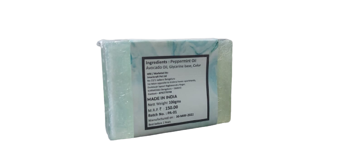 Best Bar Soap, Bubble Bath Soap, Natural Bar Soap, Herbal Soap Peppermint With Avocado Soap-100g