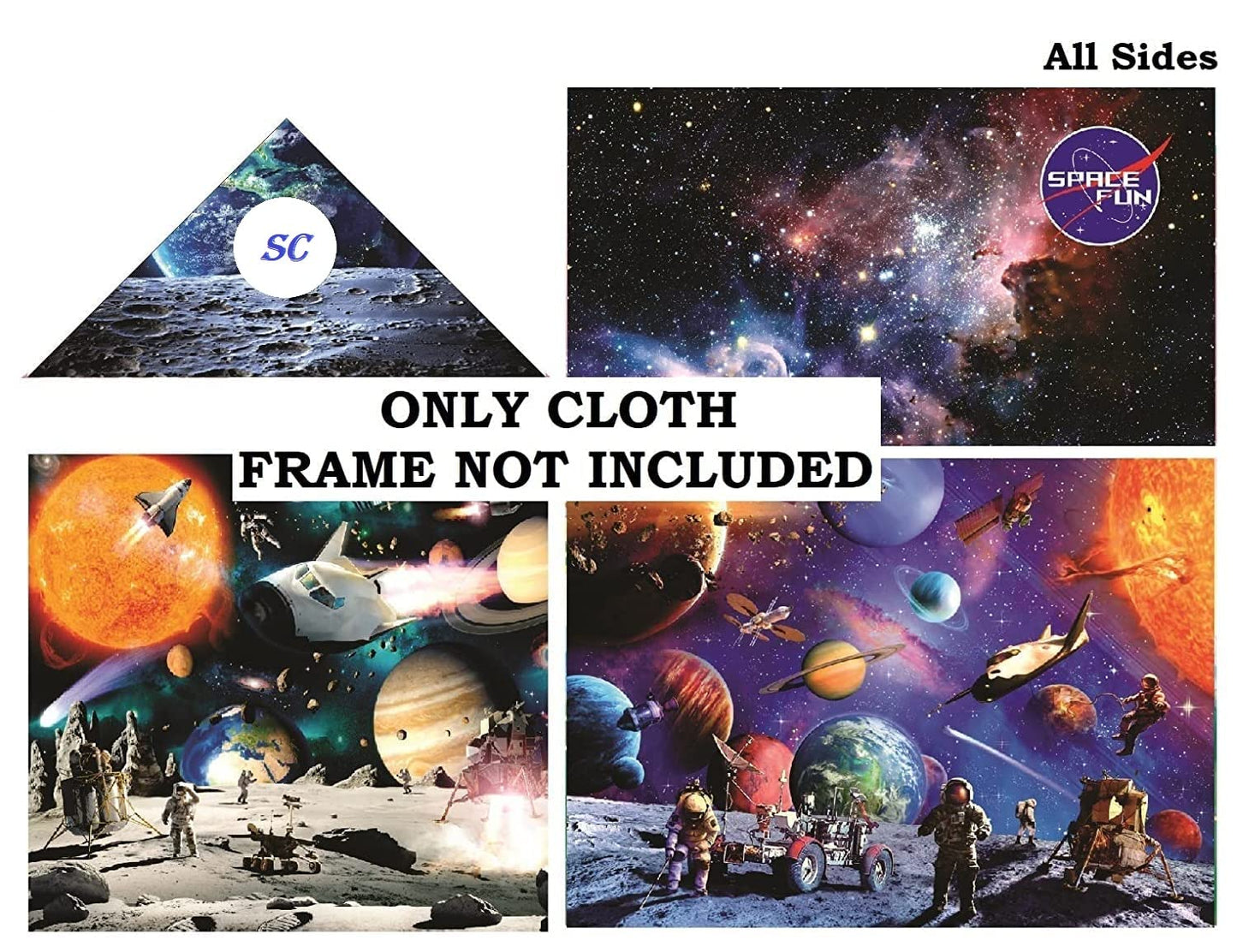 Tent House, Tent for Kids, Play Space Fun Theme, Big Size (36 x 27 x 41 inches) Colorful Frame, Fine Digital Print, Vibrant Colors