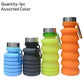 Water Bottle, Silicon Water Bottle Foldable Bottle 550ml Pack of 1