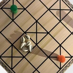 Wooden Chauka Bara Board, Pagade Dice, Board Game, India Traditional Game
