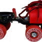Jaspo Tenacity Lite Rubber Wheel Adjustable Quad Roller Skate (6-14 years) Quad Roller Skates - Size 1-8 UK  (Red)