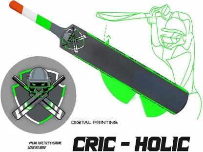 Jaspo CRIC-Holic Senior Plastic Cricket Full Size Bat with Soft Cricket Ball Combo PVC/Plastic Cricket Bat  (1.300 kg)