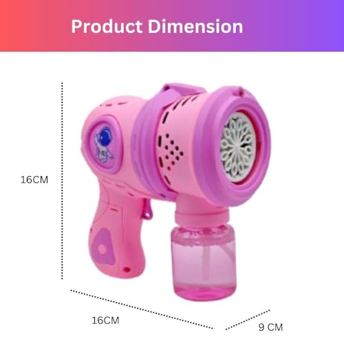 Smartcraft Automatic Space Bubble Gun Toy with Solution Bottle, Automatic Space Blower Gun Unicorn Theme | Leak-Proof Bubble Machine for Kids/Toddlers