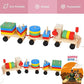 Smartcraft Wooden Train Geometric Shape Sorter & Stacking, Wooden Train Educational Learning Toy for Kids | Puzzle Toys for 1+ Year Old Boys and Girls