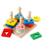 Smartcraft Wooden Four Sets Column Geometric Shape, Four Column Blocks Early Educational & Learning Toys for Kids/Toddler