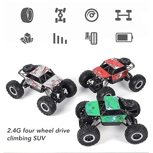 Smartcaft 1:14 Scale Powerful Racing Metal Rock Crawler 4 Wheel Drive Remote Control Rock Climber High Speed Monster Racing Car Offload Pioneer