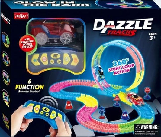 Smartcraft Tracks with 6 Function Remote Control Car, Flexible Tracks car Play Set for Kids Racing Adventure