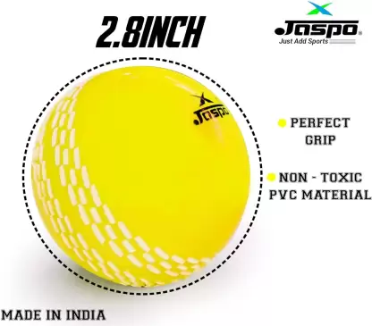 Jaspo T-20 Plus Practice Cricket Ball/Wind Balls for - Indoor & Outdoor Street & Beach Cricket Synthetic Ball  (Pack of 6, Yellow)