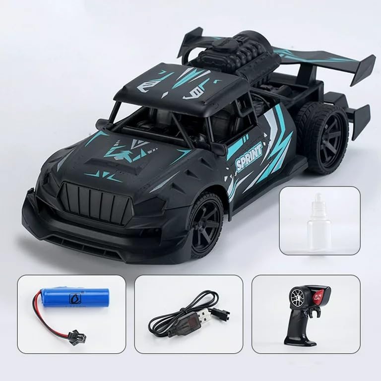Smartcraft Spray Remote Control Car for Kids High Speed Race Drift RC Cars RC Monster Truck Off-Road Car Toy with Cool LED (Multicolor)