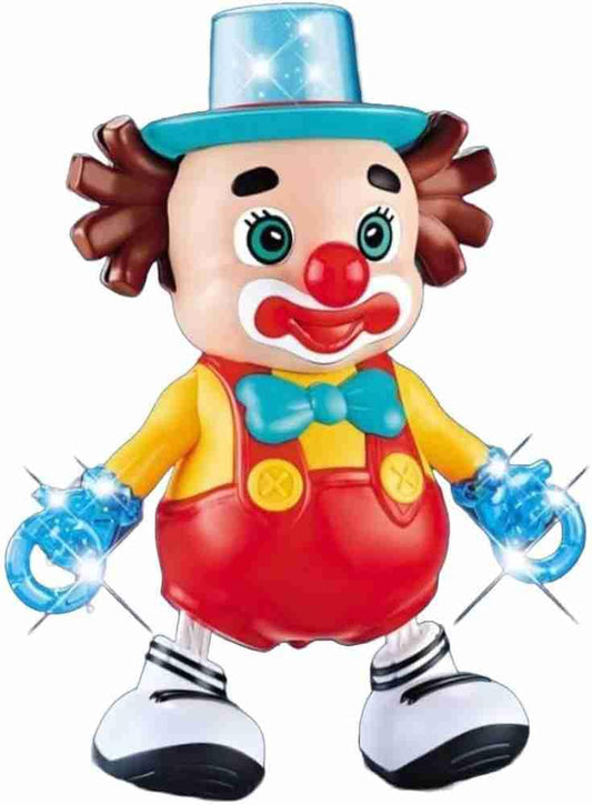 Smartcraft Cute Funny-Face Dancing Clown Joker Toy with Music Flashing Lights and Real Dancing Action