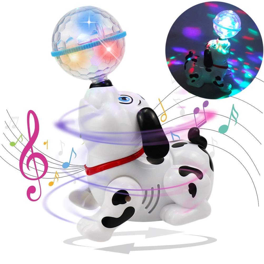 Dancing Dog Toy with Music Flashing Lights, (Multi Color)