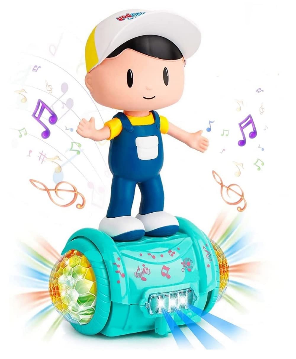 Dancing Boy Toy, 360 Degree Rotating Musical, With Flashing Lights Action, Activity Play Center Toy For Kid