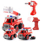 Fire Engine Toy, Assembly Toys Friction Truck Fire Ladder Truck, Monster Truck Toys