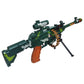 Machine Gun With Lights, Machine Gun With Scope Stand And Carrying Strap Flashing Lights, Sounds And Unique Revolving Rounds For Kids Guns & Darts