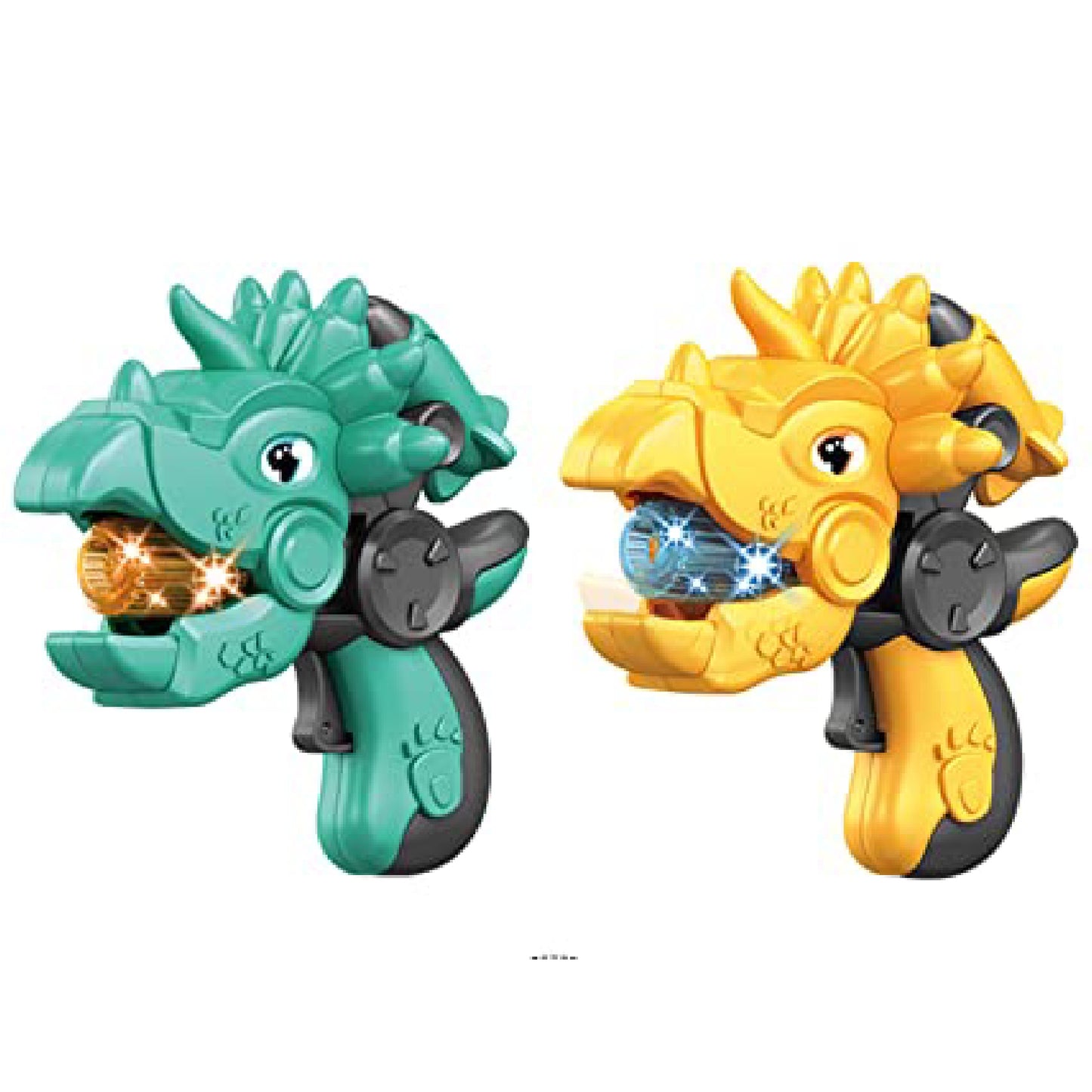 Children Cartoon Dinosaur Gun Eight-Tone Projector Light Sound Effect Toy, Random Color(Pack of 1)