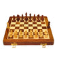 Chess Board, Wooden Chess Board Set With Foam, Folding Wooden Handmade Chess Set Board - 10x10 Inches