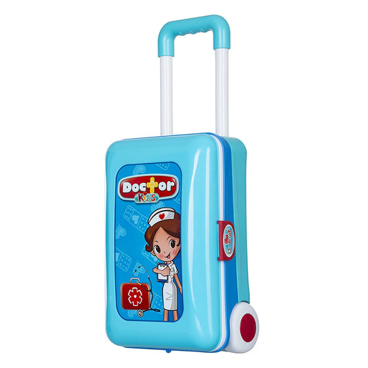 Doctor Set , Doctor Playset, Doctor Kit, Real Doctor Set, Case Workbench 2 In 1 Doctor Nurse Medical Box With Suitcase Trolley