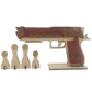 Gun, Semi Automatic, Wooden Rubber Band Shooting Gun Toys For Kids & Adults With Target 5 Rapid Fire Shots