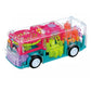 Barbie Bus, Bus Toy For Kids, Electric Mechanical Gear Race Bus With Colorful Light, Red Bus Toy