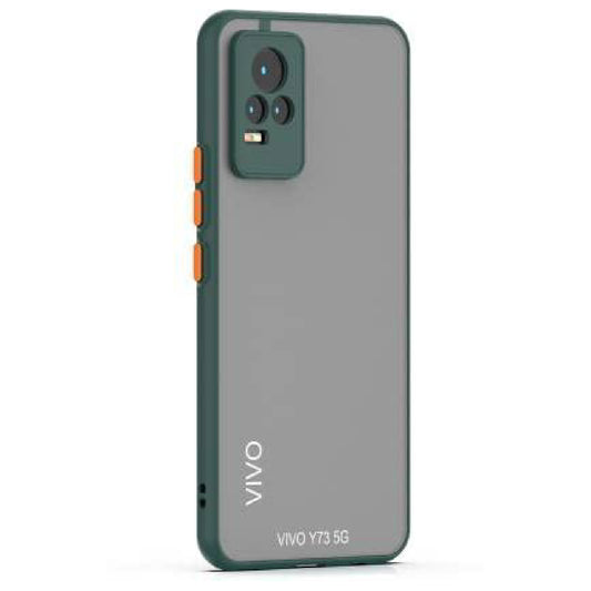 Translucent Back Case, Phone Case Cover For Vivo Y73 ( 5g ) (Green, Camera Bump Protector)