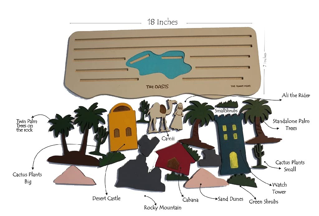 Oasis Wooden Theme Board 3d Jigsaw Puzzle Create Your Own Story Educational Montessori Unique And Creative Play Toy Kit