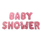 Printed Baby Shower Alphabet Balloon, Balloon Alphabet Letters, Pink Letter Balloon (Pink pack of 1)