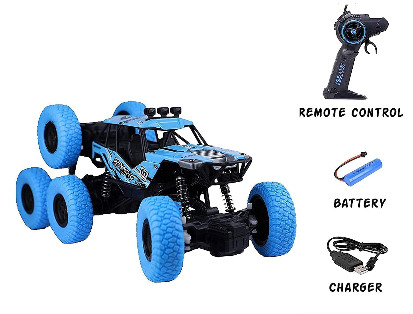 Remote Control Rc Car, Monster Truck Off-road 8 Wheels Rock Crawler Climbing Car For Kids Boys And Girls