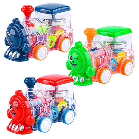Toy Train-gear Train Toy Vivid Color Transparent Mechanical Gear Train Toy