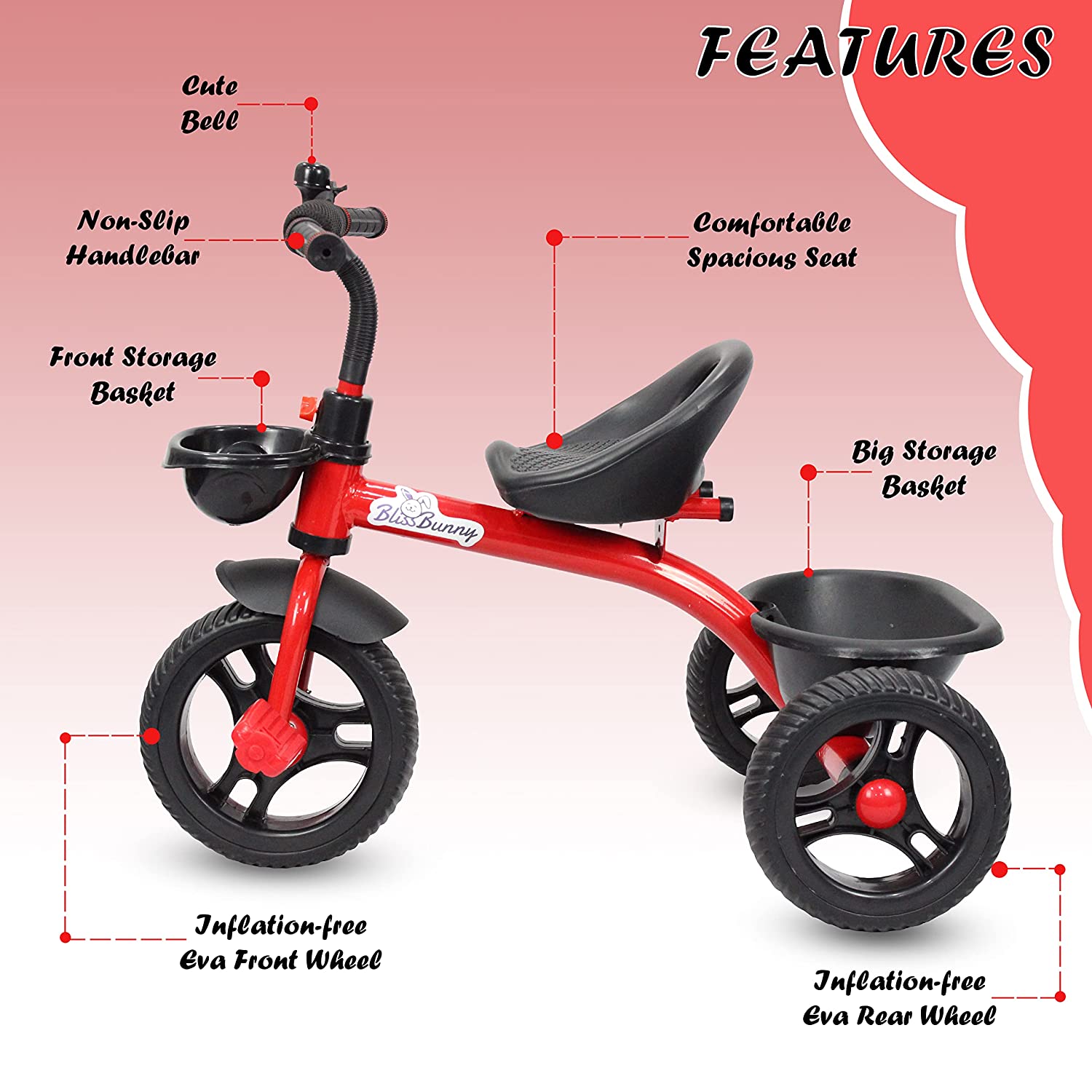 3 wheel push store bike