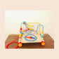 Wooden Toy Roller Coaster, Push Along Walker, Colorful Abacus Circle Toy For Kids, Girls And Boys