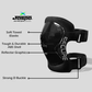 Jaspo Secure Hybrid Knee & Elbow Guards Combo for Skating, Cycling for All Age Groups - Medium Size Skating Kit