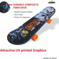 Jaspo Turbo 26"x 6.25" Inches Fiber Beginner Skateboard for 8 yrs & Above (Battleground) 6.6 inch x 27.6 inch Skateboard  (Multicolor, Pack of 1)