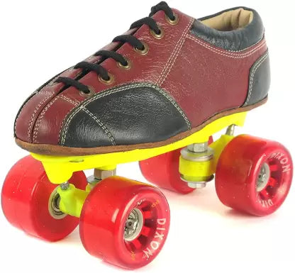 Skateboard Shoes, Roller Shoes, Roller Skate Shoes Skate Shoes Leather With Carry Bag, Unisex Quad Roller Skates - Size 7