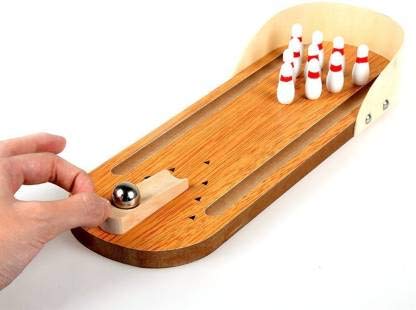 Mini Bowling, Bowling Game, Toy Set Wooden Mini Desktop Bowling Game Toy Set For Kids (pack Of 1)