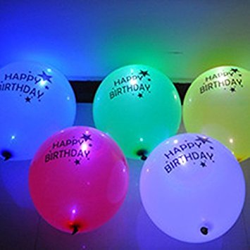 Happy Birthday Light, Printed Balloons, Birthday Balloons, Pack Of 25, Led Party Supplies, Party Decorations, For Party Festival