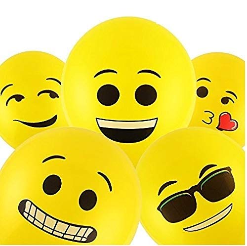 Emoji Foil Balloons, Poop Balloons, Balloon Decorations, Emoji Birthday Balloons (pack Of 25) With Balloon Stand