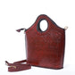 Leather Backpack, Leather Tote Bag Hand Made Artistry Bag Made In India(wine Color)
