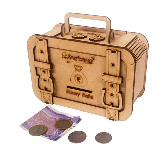 Money Saving Box, Coin Bank, ATM Piggy Bank, Piggy Bank Wooden Money Banks For Kids And Adults