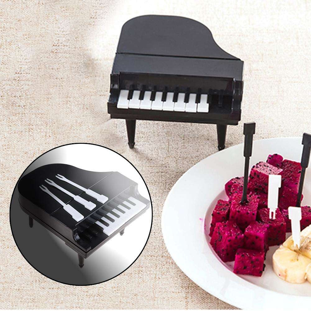 Piano Shape Forks Food Grade Salad, Vegetables, Dessert, Cake, Fruits Forks Picks for Music Lovers, Home Decor