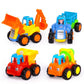 Push And Go Toys, Go Cars, Happy Engineering Vehicles Push And Go Friction Powered Car Toys Set (pack Of 4)