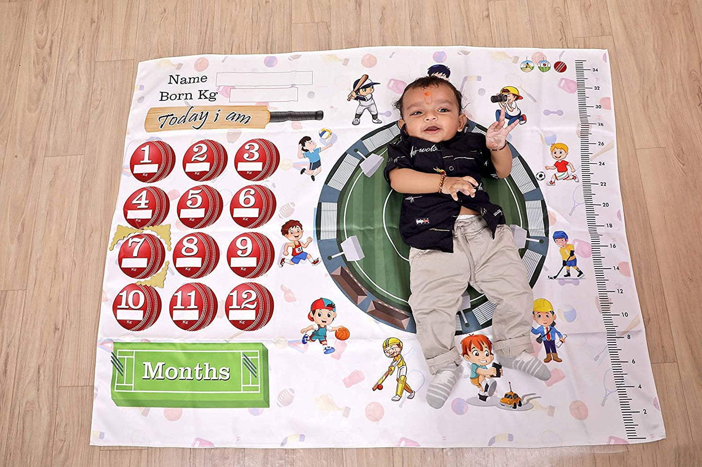 Baby Photo Shoot Blankets, Baby Monthly Milestone Blanket For Boy Or Girl, Growth Chart Picture Blanket